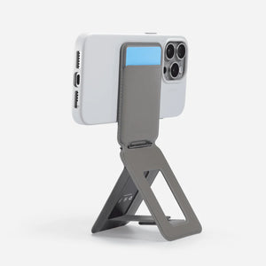 MOFT 磁吸三角手機支架 + 卡套 MOVAS (兼容MagSafe) showcasing a phone stand and card holder.