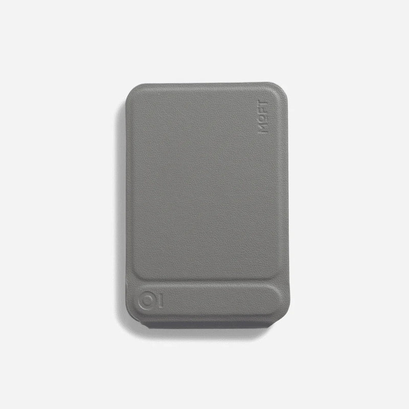 MOFT 磁吸三角手機支架 + 卡套 MOVAS (兼容MagSafe) in sleek gray design