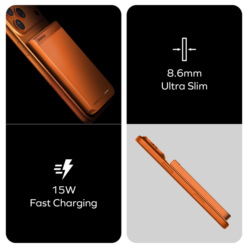 Momax 1-Power S.Pass 5000mAh Qi2 磁吸流動電源 (IP161Q2)