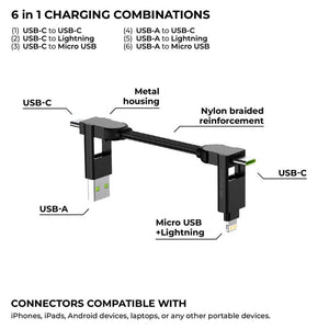 inCharge® X 6-in-1 charging cable