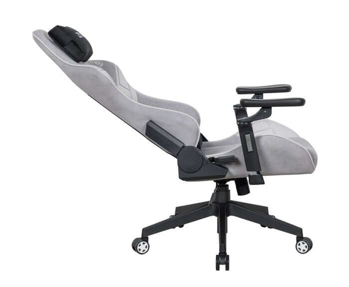 Zenox Saturn Mk-2 gaming chair in a reclining position for comfort and relaxation, showcasing adjustable features and ergonomic design.